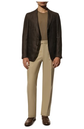 Мужские льняные брюки TOM FORD бежевого цвета по цене 99500 руб., арт. 973R06610041 | Фото 2 Мужские льняные брюки TOM FORD бежевого цвета, арт. 973R06610041 | Фото 2 (Материал подклада: Купро; Длина (брюки, джинсы): Стандартные; Материал внешний: Лен; Случай: Повседневный; Силуэт М (брюки): Карго; Стили: Кэжуэл)