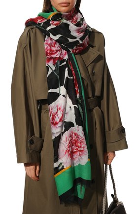 Женский шарф DOLCE & GABBANA разноцветного цвета, арт. FS184A/GDAQ4 | Фото 2 (Материал: Текстиль)