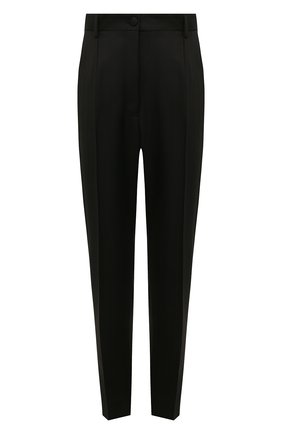 Женские шерстяные брюки DOLCE & GABBANA черного цвета по цене 84150 руб., арт. FTAM2T/FR2X8 | Фото 1 Женские шерстяные брюки DOLCE & GABBANA черного цвета, арт. FTAM2T/FR2X8 | Фото 1 (Материал внешний: Шерсть; Длина (брюки, джинсы): Стандартные; Стили: Гламурный; Женское Кросс-КТ: Брюки-одежда; Силуэт Ж (брюки и джинсы): Прямые)