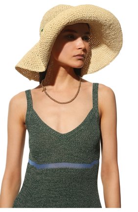 Женская шляпа VIKA 2.0 светло-бежевого цвета, арт. SS22-21031 | Фото 2 (Материал: Растительное волокно)