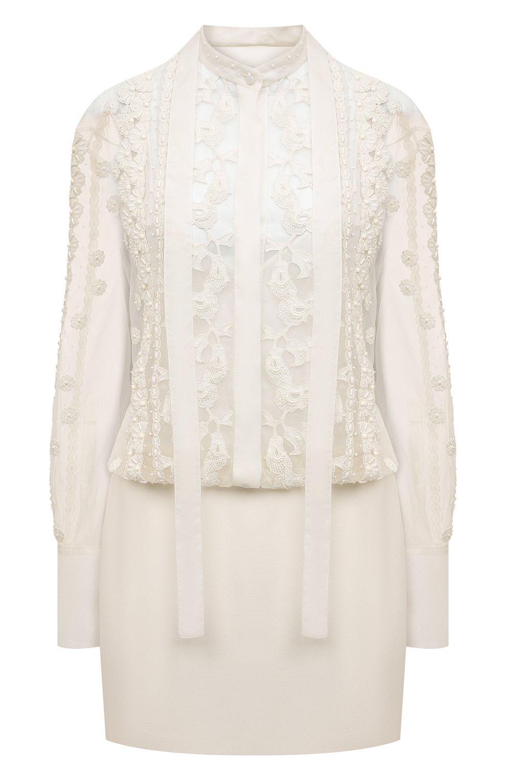 Женское белое шелковое платье VALENTINO купить в интернет-магазине ЦУМ ...