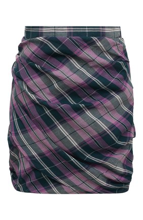 Женская хлопковая юбка ISABEL MARANT ETOILE сиреневого цвета, арт. JU1391-22P026E/BIRDY | Фото 1 (Длина Ж (юбки, платья, шорты): Мини; Материал подклада: Хлопок; Материал внешний: Хлопок; Женское Кросс-КТ: Юбка-одежда; Стили: Преппи)