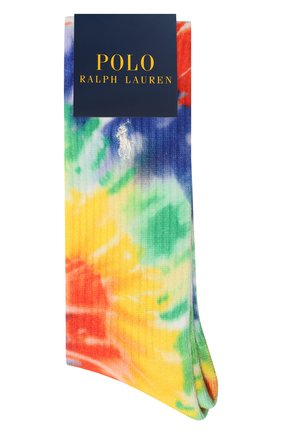 Мужские носки POLO RALPH LAUREN разноцветного цвета, арт. 449874555 | Фото 1 (Материал внешний: Синтетический материал; Кросс-КТ: бельё)