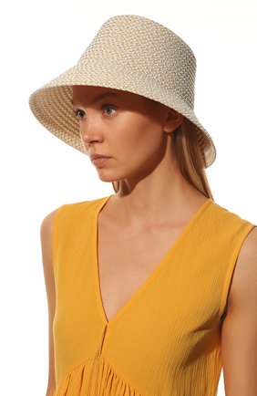 Женская шляпа ERIC JAVITS кремвого цвета, арт. 12971WHTMX | Фото 2 (Материал: Текстиль, Пластик, Синтетический материал)