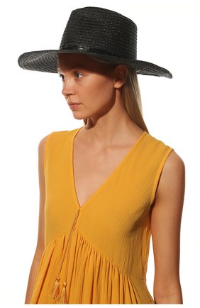 Женская шляпа ERIC JAVITS черного цвета, арт. 13978BLACK | Фото 2 (Материал: Текстиль, Синтетический материал, Пластик)