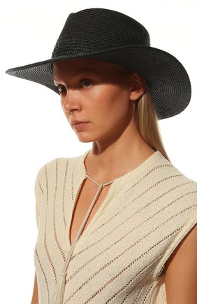 Женская шляпа ERIC JAVITS черного цвета, арт. 14013BLACK | Фото 2 (Материал: Синтетический материал, Текстиль, Пластик)
