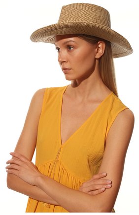 Женская шляпа ERIC JAVITS бежевого цвета, арт. 14013PEANUT | Фото 2 (Материал: Текстиль, Синтетический материал, Пластик)