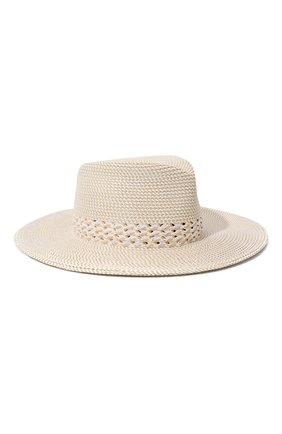 Женская шляпа ERIC JAVITS кремвого цвета, арт. 14013WHTMX | Фото 1 (Материал: Синтетический материал, Пластик, Текстиль)