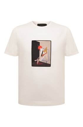 Мужская хлопковая футболка LIMITATO кремвого цвета, арт. THE/ENGINEER T-SHIRT | Фото 1 (Длина (для топов): Стандартные; Рукава: Короткие; Материал внешний: Хлопок; Принт: С принтом; Стили: Гранж)
