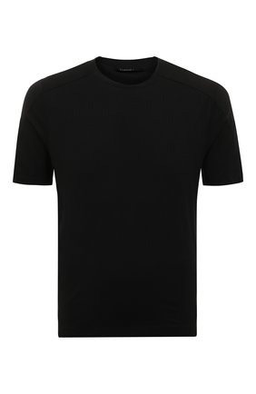 Мужская хлопковая футболка TRANSIT черного цвета, арт. CFUTRQ1360 | Фото 1 (Длина (для топов): Стандартные; Материал внешний: Хлопок; Рукава: Короткие; Принт: Без принта; Стили: Кэжуэл)