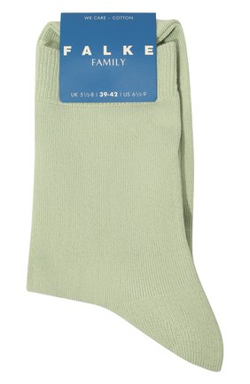 Детские хлопковые носки FALKE зеленого цвета, арт. 12998. | Фото 1 (Материал: Хлопок, Текстиль)