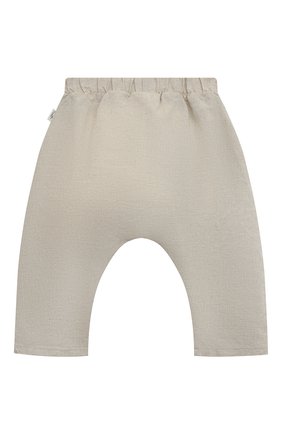 Детские брюки изо льна и хлопка SANETTA кремвого цвета, арт. 10602 | Фото 2 (Кросс-КТ НВ: Брюки)