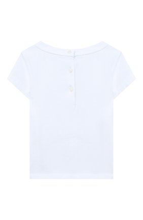 Детский хлопковая футболка POLO RALPH LAUREN белого цвета, арт. 310864866 | Фото 2 (Кросс-КТ НВ: Футболка)
