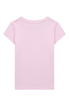 Детская хлопковая футболка POLO RALPH LAUREN розового цвета, арт. 311864141 | Фото 2 (Материал внешний: Хлопок; Рукава: Короткие; Девочки Кросс-КТ: футболка-одежда)