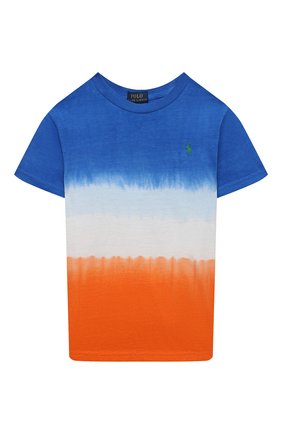 Детская хлопковая футболка POLO RALPH LAUREN разноцветного цвета, арт. 321861031 | Фото 1 (Материал внешний: Хлопок; Рукава: Короткие; Мальчики Кросс-КТ: Футболка-одежда)