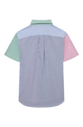 Детская хлопковая рубашка POLO RALPH LAUREN разноцветного цвета, арт. 321865276 | Фото 2 (Материал внешний: Хлопок; Рукава: Короткие; Случай: Повседневный)