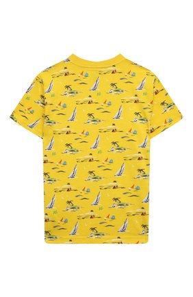 Детская хлопковая футболка POLO RALPH LAUREN желтого цвета, арт. 322861441 | Фото 2 (Материал внешний: Хлопок; Рукава: Короткие; Мальчики Кросс-КТ: Футболка-одежда)