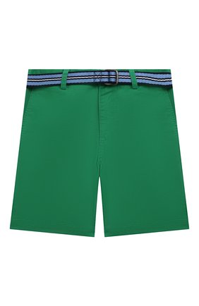 Детские хлопковые шорты POLO RALPH LAUREN зеленого цвета, арт. 323863960 | Фото 1 (Материал внешний: Хлопок; Случай: Повседневный)
