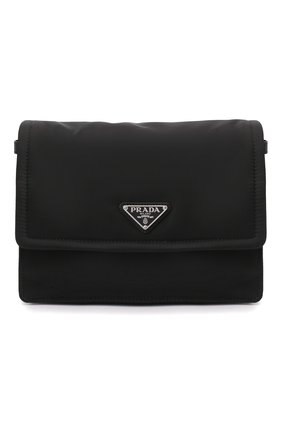 Женская сумка re-nylon PRADA черного цвета, арт. 1BD313-RDLN-F0002-OOO | Фото 1 (Материал: Текстиль; Размер: small; Ремень/цепочка: На ремешке; Сумки-технические: Сумки через плечо)