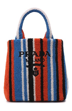 Женская сумка PRADA разноцветного цвета, арт. 1BA343-2FJ7-F0049-NOO | Фото 1 (Размер: small; Ремень/цепочка: На ремешке; Сумки-технические: Сумки через плечо, Сумки top-handle)