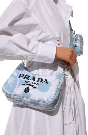 Женская сумка prada re-edition PRADA голубого цвета по цене 0 тенге, арт. 1BH204-2FJ8-F0D9K-V1L | Фото 2 Женская сумка prada re-edition PRADA голубого цвета, арт. 1BH204-2FJ8-F0D9K-V1L | Фото 2 (Сумки-технические: Сумки через плечо; Ремень/цепочка: На ремешке; Материал: Текстиль; Размер: small)