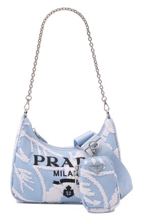 Женская сумка prada re-edition PRADA голубого цвета по цене 0 тенге, арт. 1BH204-2FJ8-F0D9K-V1L | Фото 6 Женская сумка prada re-edition PRADA голубого цвета, арт. 1BH204-2FJ8-F0D9K-V1L | Фото 6 (Сумки-технические: Сумки через плечо; Ремень/цепочка: На ремешке; Материал: Текстиль; Размер: small)