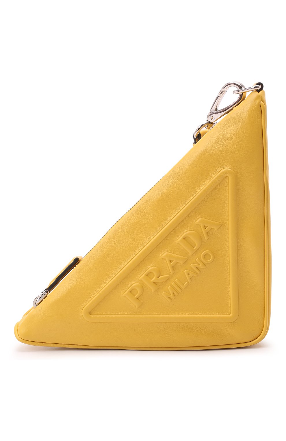 Женский клатч PRADA желтого цвета, арт. 1NE039-2BYA-F0377 | Фото 1 (Размер: medium; Материал: Натуральная кожа; Женское Кросс-КТ: Клатч-клатчи)