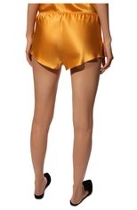 Женские шелковые шорты LUNA DI SETA желтого цвета, арт. VLST08006 | Фото 4 (Женское Кросс-КТ: Шорты; Материал внешний: Шелк)