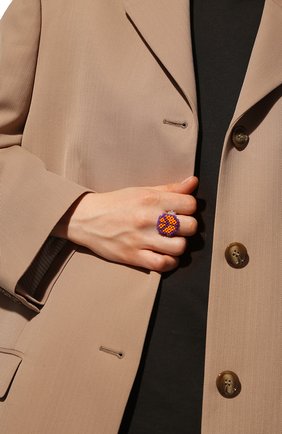 Женское кольцо хиппи HIAYNDERFYT фиолетового цвета, арт. 1-1HPPPRPL | Фото 2 (Материал: Пластик)