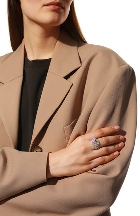 Женское кольцо китти HIAYNDERFYT прозрачного цвета, арт. 1-1KITTYCRSTL | Фото 2 (Материал: Пластик)