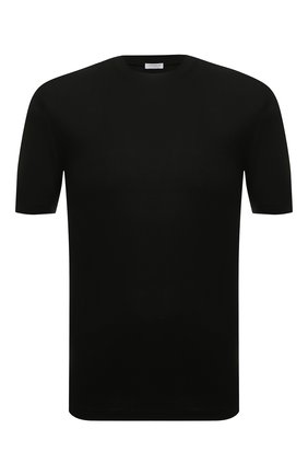 Мужская однотонная хлопковая футболка ZIMMERLI черного цвета, арт. 220/5126 | Фото 1 (Материал внешний: Хлопок; Длина (для топов): Стандартные; Рукава: Короткие; Мужское Кросс-КТ: Футболка-белье; Кросс-КТ: домашняя одежда; Статус проверки: Проверена категория)
