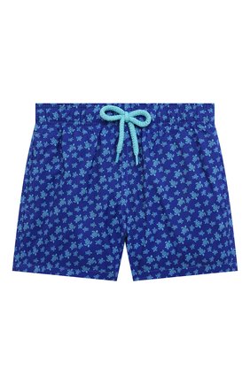 Детские плавки-шорты VILEBREQUIN синего цвета, арт. JHIC1J39/314 | Фото 1 (Материал внешний: Синтетический материал; Кросс-КТ: Пляж)