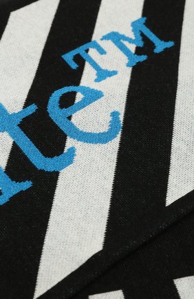 Мужской шарф OFF-WHITE черно-белого цвета по цене 32150 руб., арт. 0MMA001S22KNI001 | Фото 4 Мужской шарф OFF-WHITE черно-белого цвета, арт. 0MMA001S22KNI001 | Фото 4 (Мужское Кросс-КТ: Шарфы - с бахромой; Материал: Текстиль, Синтетический материал; Кросс-КТ: другое)