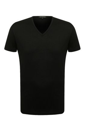 Мужская хлопковая футболка ERMENEGILDO ZEGNA черного цвета, арт. N2M800070 | Фото 1 (Рукава: Короткие; Длина (для топов): Стандартные; Материал внешний: Хлопок; Кросс-КТ: домашняя одежда)