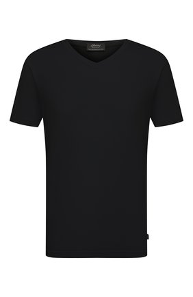 Мужская хлопковая футболка BRIONI черного цвета, арт. 0UM200/P0648 | Фото 1 (Рукава: Короткие; Материал внешний: Хлопок; Длина (для топов): Стандартные; Кросс-КТ: домашняя одежда)