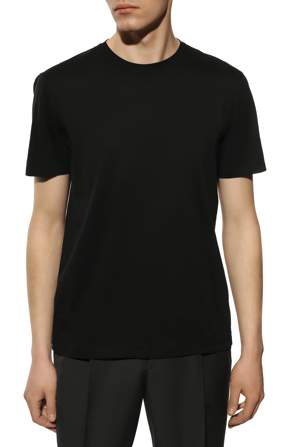 Мужская хлопковая футболка LIMITATO черного цвета, арт. C0NNERY/T-SHIRT | Фото 3 (Принт: Без принта; Рукава: Короткие; Длина (для топов): Стандартные; Стили: Гранж; Материал внешний: Хлопок)