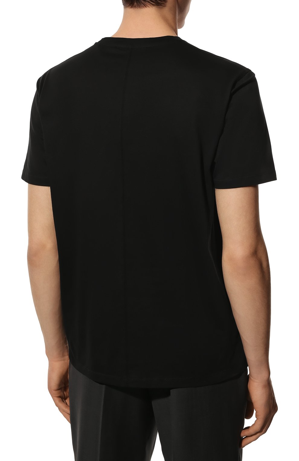 Мужская хлопковая футболка LIMITATO черного цвета, арт. C0NNERY/T-SHIRT | Фото 4 (Принт: Без принта; Рукава: Короткие; Длина (для топов): Стандартные; Стили: Гранж; Материал внешний: Хлопок)