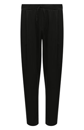 Мужские домашние брюки LIMITATO черного цвета, арт. 0CEANS/L0UNGE TR0USERS | Фото 1 (Длина (брюки, джинсы): Стандартные; Материал внешний: Растительное волокно; Кросс-КТ: домашняя одежда)