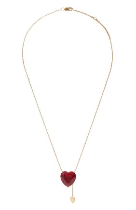 Женская кулон на цепочке J-POINT красного цвета, арт. ИПГ857.6.040222.9Y | Фото 1 (Материал: Золото)