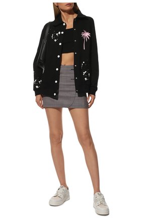 Женская хлопковая куртка COMME DES FUCKDOWN черного цвета, арт. CDFD1773SGB | Фото 2 (Материал внешний: Хлопок; Рукава: Длинные; Материал подклада: Хлопок; Стили: Кэжуэл; Длина (верхняя одежда): Короткие; Кросс-КТ: Куртка)
