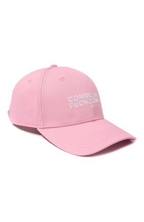 Женская хлопковая бейсболка COMME DES FUCKDOWN светло-розового цвета, арт. CDFA615CP | Фото 1 (Материал: Текстиль, Хлопок)