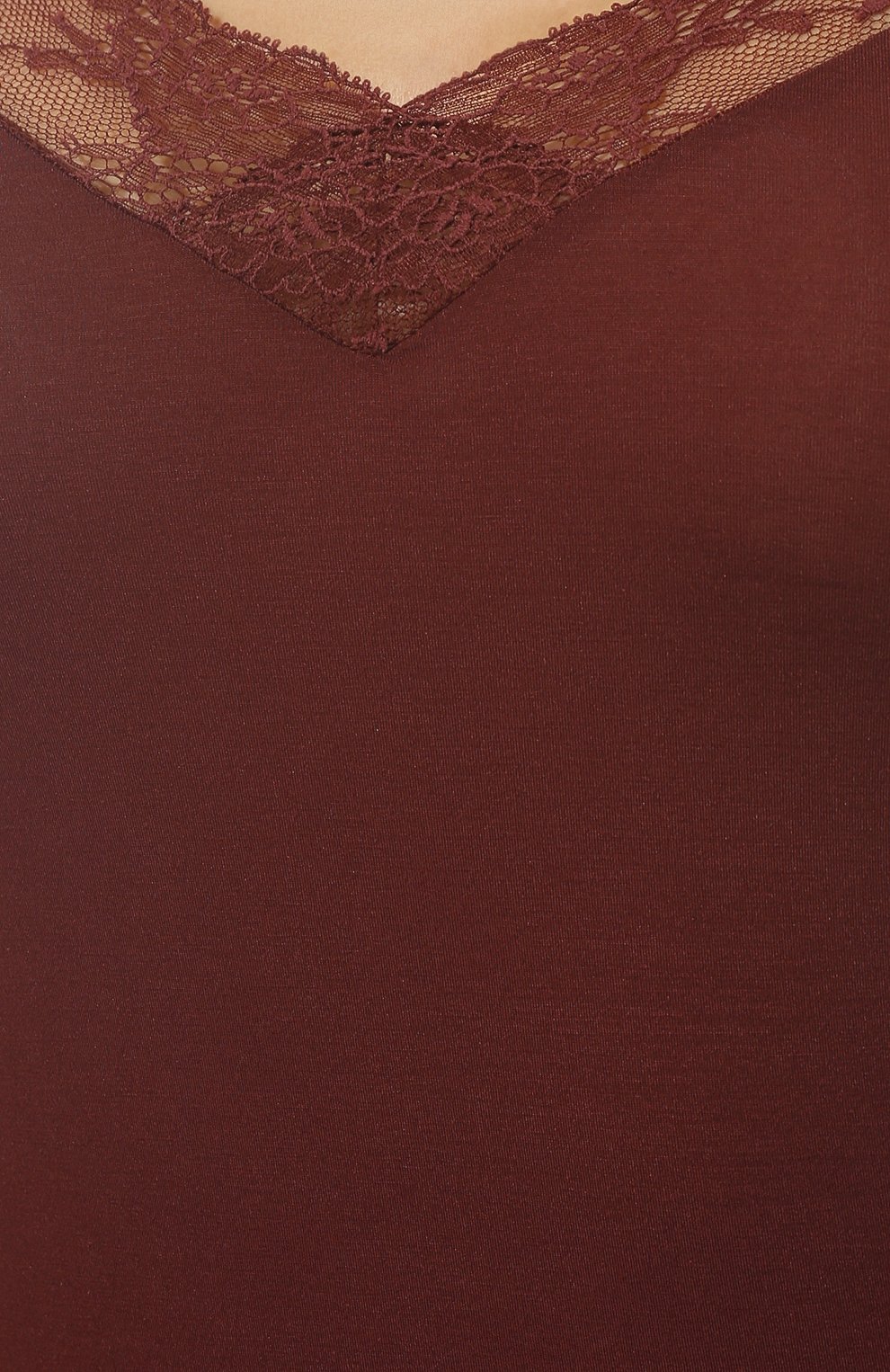 Женская топ ZIMMERLI бордового цвета, арт. 762-53503 | Фото 5 (Женское Кросс-КТ: Топы; Рукава: На бретелях; Материал внешний: Синтетический материал)