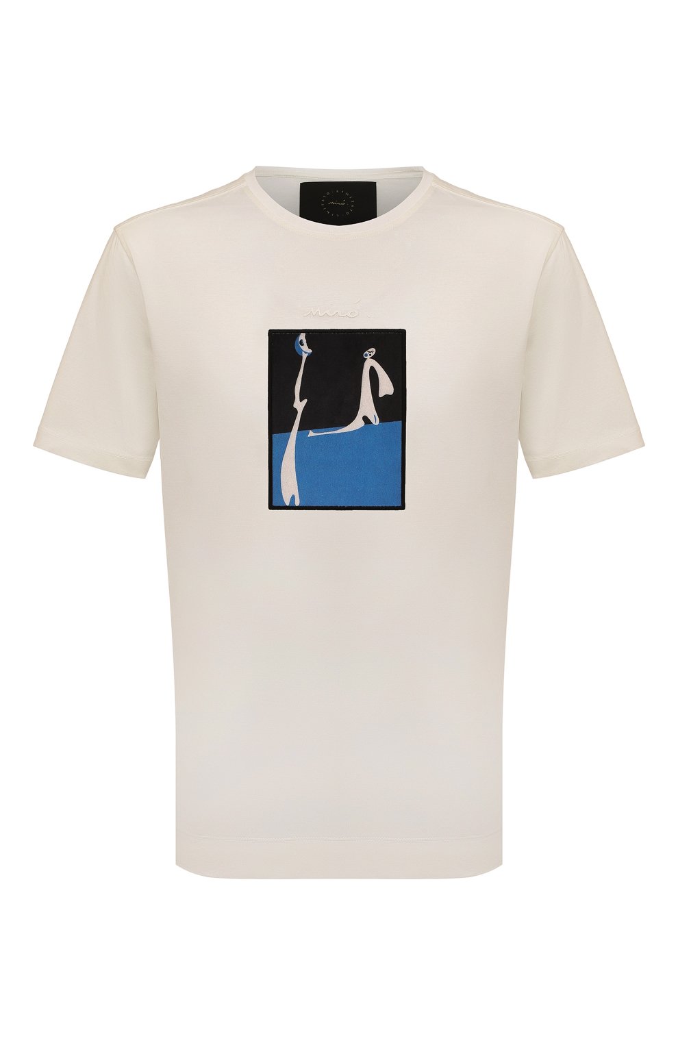 Мужская хлопковая футболка LIMITATO кремвого цвета, арт. CAHIERS D`ART/T-SHIRT | Фото 1 (Рукава: Короткие; Длина (для топов): Стандартные; Стили: Гранж; Принт: С принтом; Материал внешний: Хлопок)