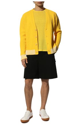 Мужская льняная футболка DANIELE FIESOLI желтого цвета, арт. DF 1160 | Фото 2 (Материал внешний: Лен; Длина (для топов): Стандартные; Рукава: Короткие; Принт: Без принта; Стили: Кэжуэл)