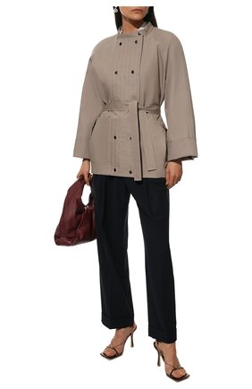 Женская хлопковая куртка RUBAN бежевого цвета, арт. RPS22-2.1.45.19 | Фото 2 (Материал внешний: Хлопок; Рукава: Длинные; Длина (верхняя одежда): До середины бедра; Кросс-КТ: Куртка; Стили: Кэжуэл)