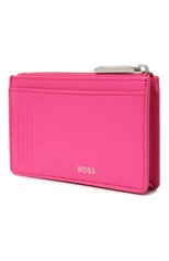 Женский кожаный футляр для кредитных карт BOSS розового цвета, арт. 50471388 | Фото 2 (Материал: Натуральная кожа)