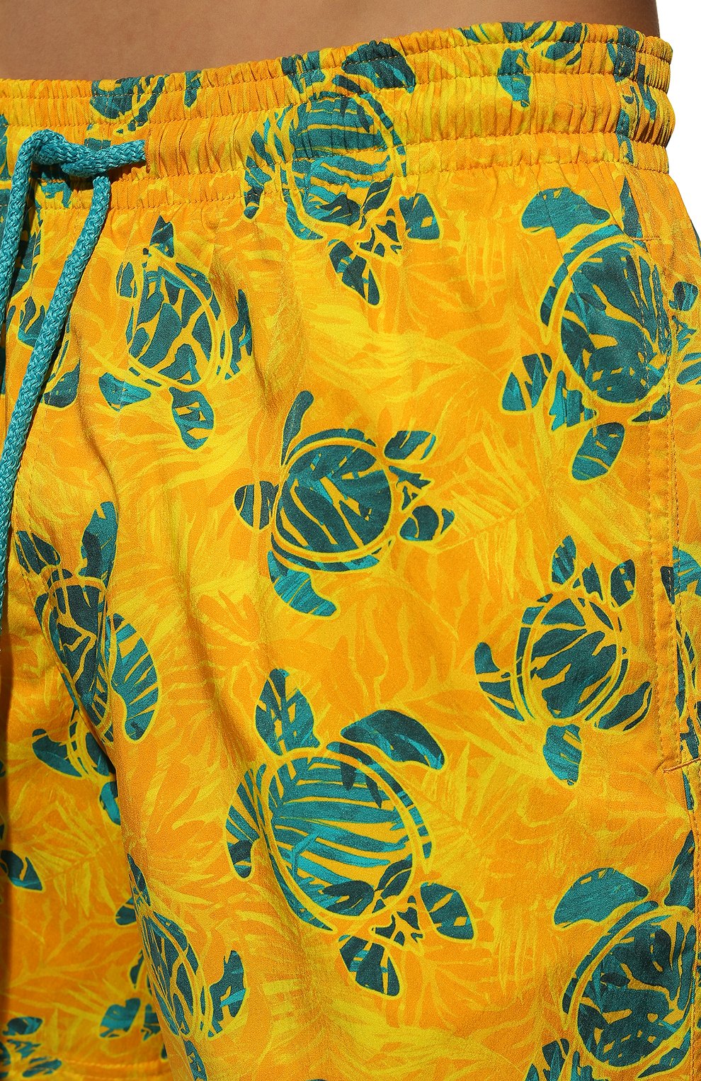 Мужские плавки-шорты VILEBREQUIN желтого цвета, арт. MSOH2F42/114 | Фото 4 (Материал внешний: Синтетический материал; Принт: С принтом; Мужское Кросс-КТ: плавки-шорты)