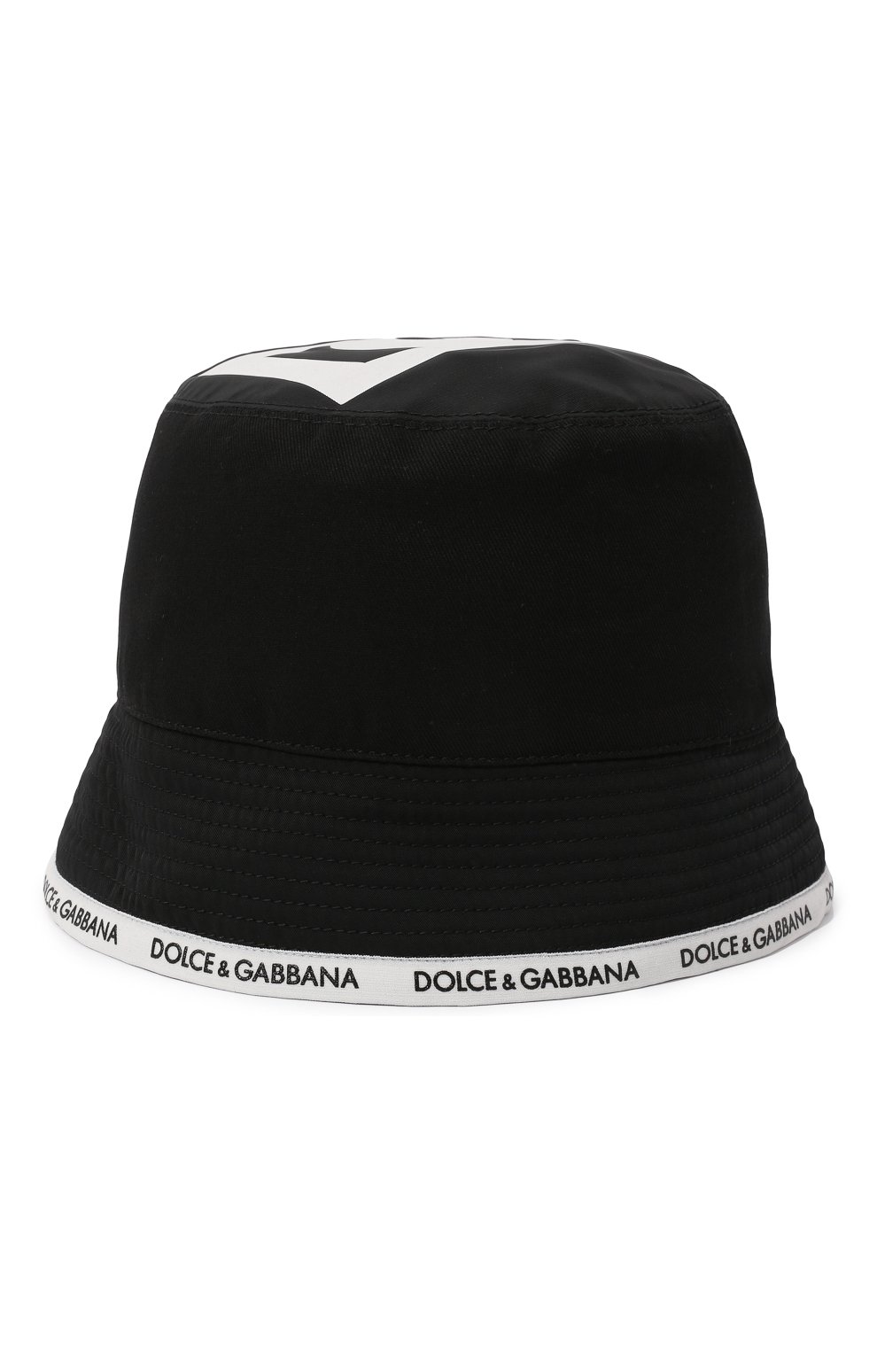 Мужская панама DOLCE & GABBANA черного цвета, арт. GH738A/GEX38 | Фото 1 (Материал: Текстиль, Синтетический материал, Хлопок)