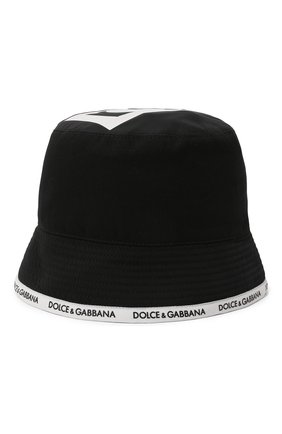 Мужская панама DOLCE & GABBANA черного цвета, арт. GH738A/GEX38 | Фото 1 (Материал: Хлопок, Синтетический материал, Текстиль)