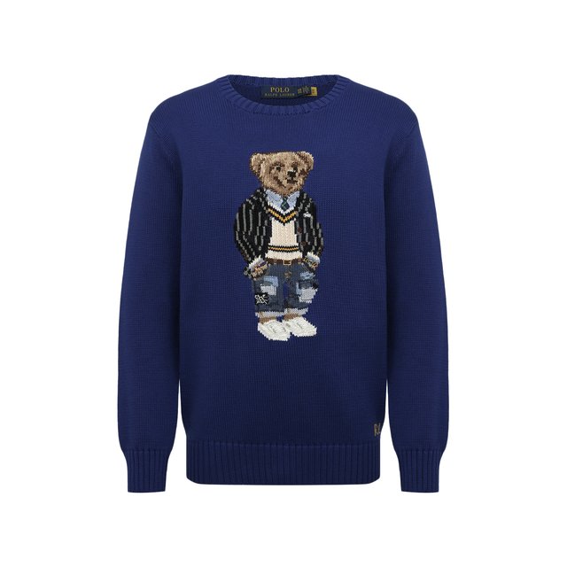 Хлопковый свитер Polo Ralph Lauren 711862909/PRL BS, цвет синий, размер 60 711862909/PRL BS - фото 1